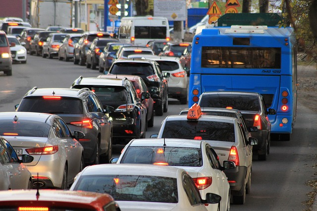 車の渋滞の写真